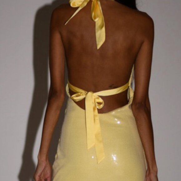 Meshki Yellow Sequin Mini Dress - Picture 2 of 2